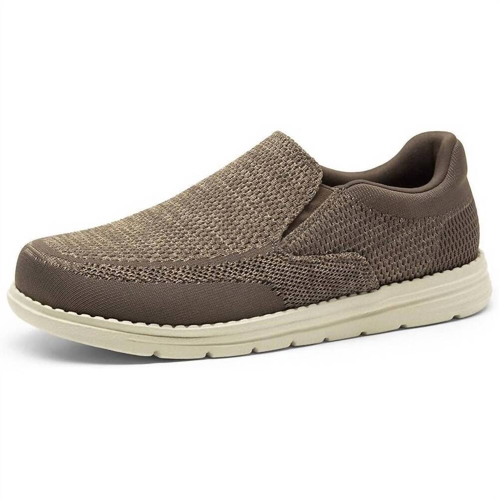 NEW BRUNO MARC men's slip on loafer casual lightweight shoes in brown